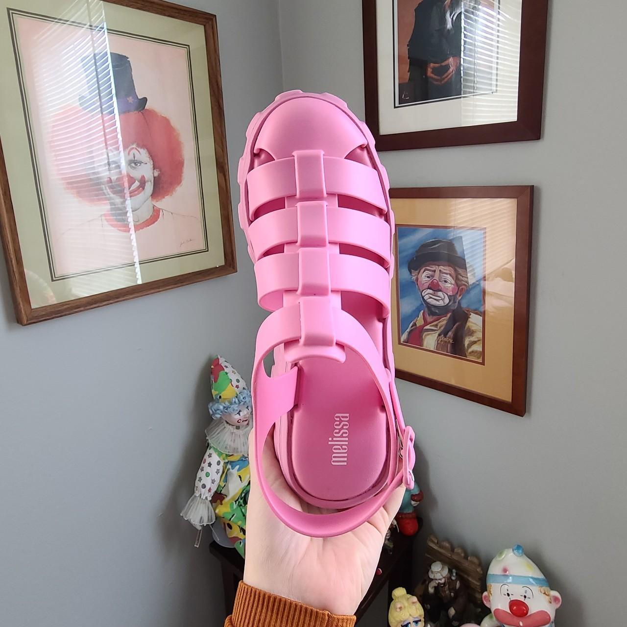 Melissa Pink platform jelly shoes. Size 8-true to | Depop