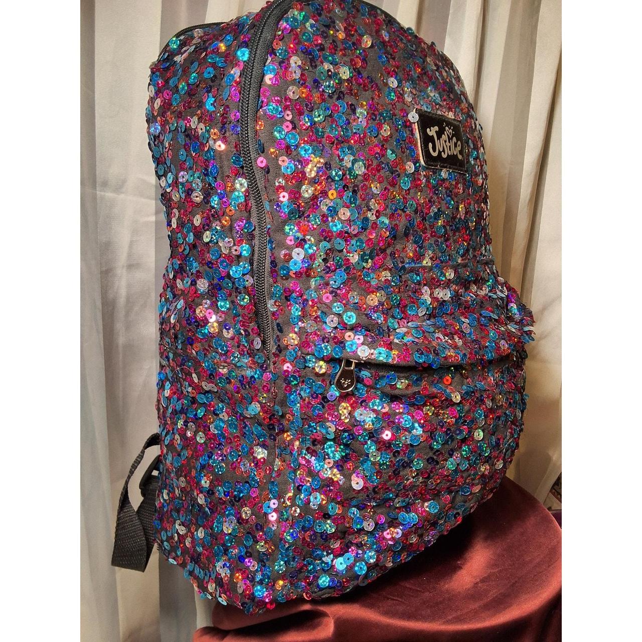 THIS IS A JUSTICE MULTICOLOR SEQUIN BACKPACK. THE. Depop