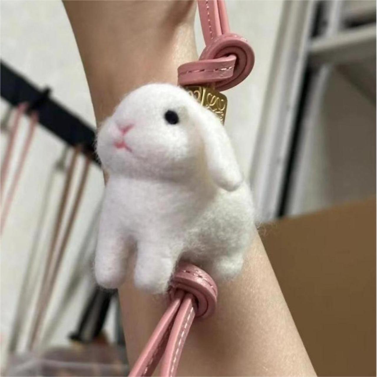 loewe White Rabbit charm felt and calfskin | Depop