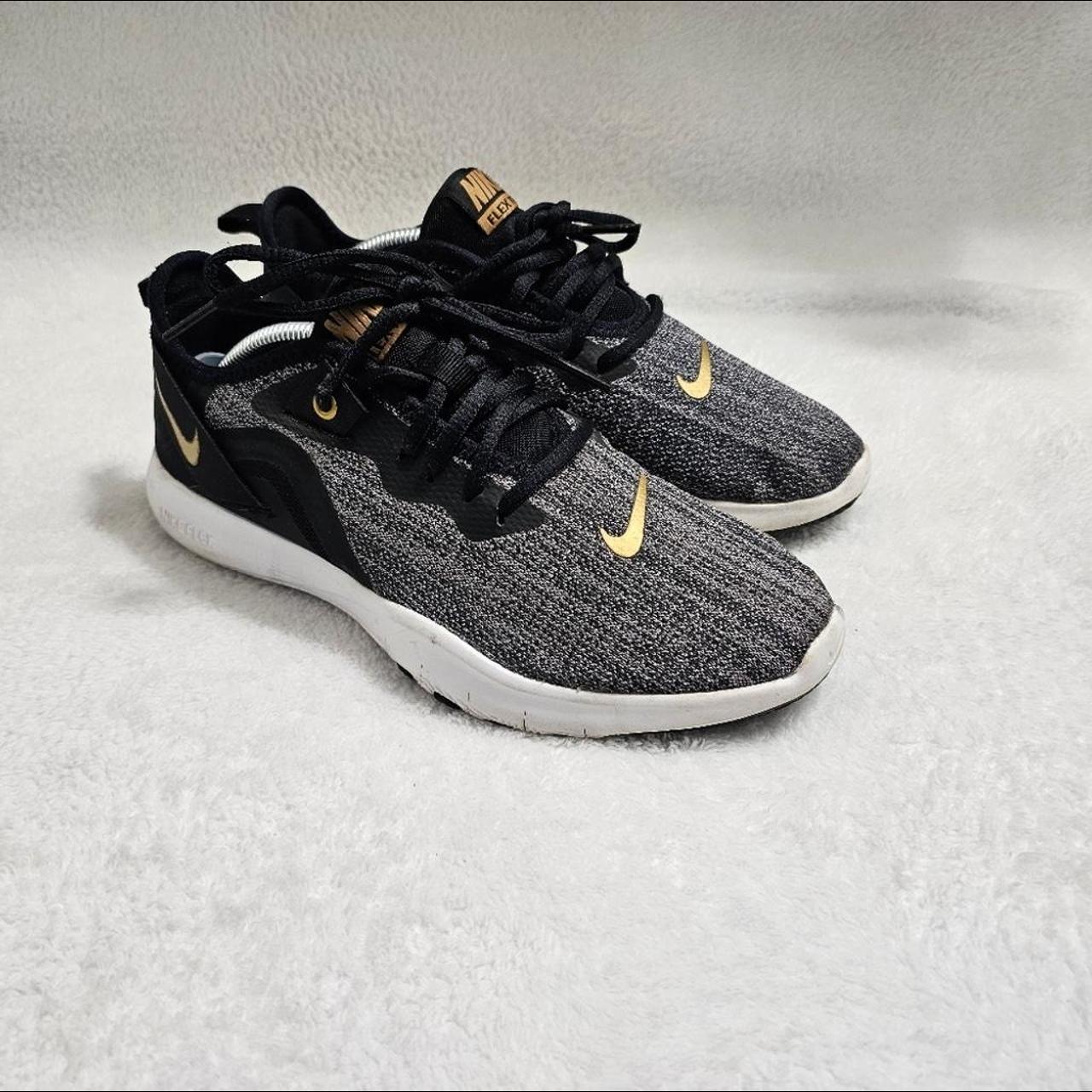 Nike Flex Trainer 9 Black Gold Gunsmoke Women s. Depop