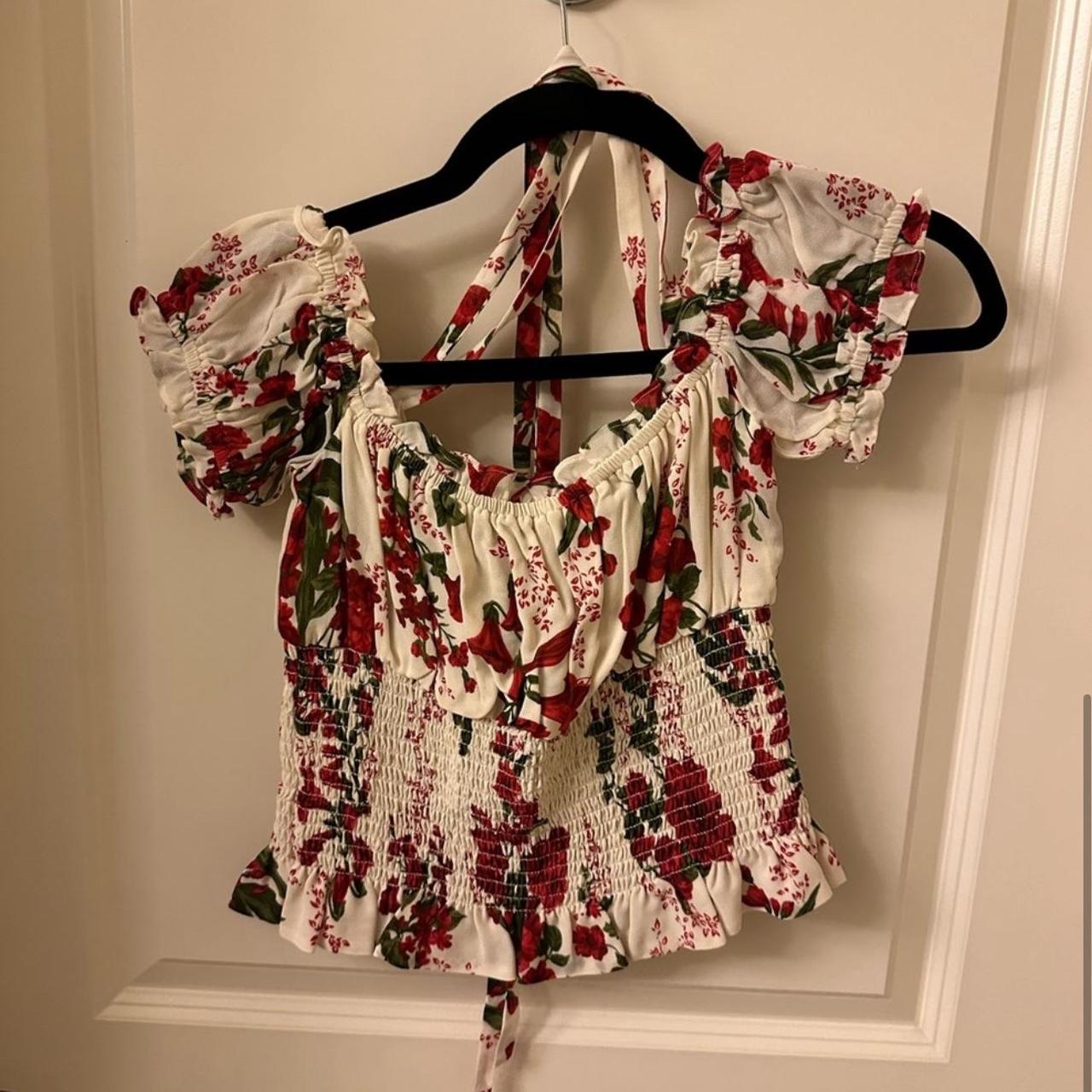 *NWT* REFORMATION Habana Off-the-Shoulder Top - Juniper Floral deals Print - Size 4