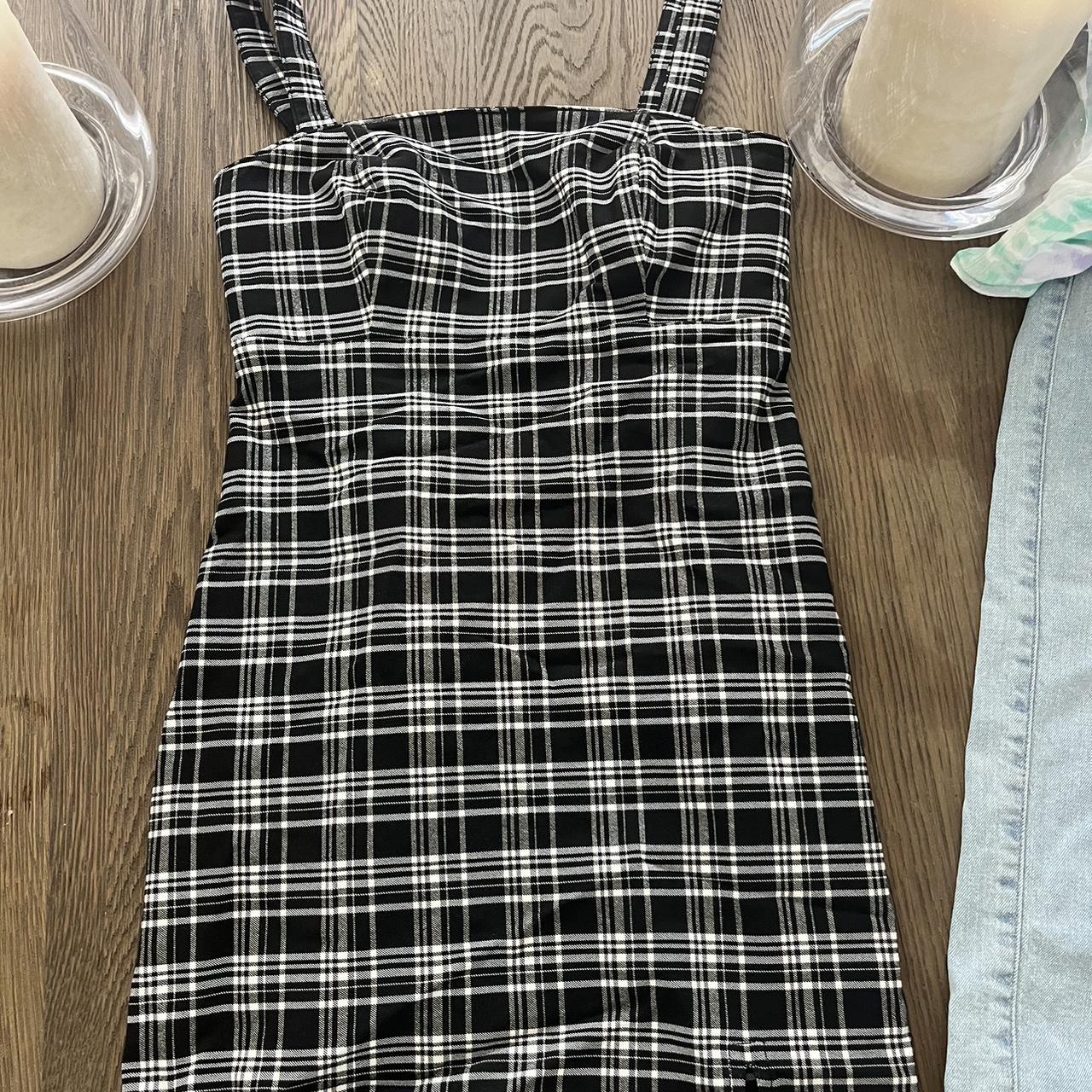 Black and white plaid mini dress size xs - Main Image