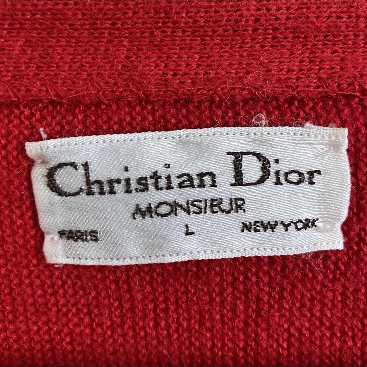 ⭐️Christian Dior Monsieur ニット　セーター　L レッド Red Christian Dior Monsieur Vintage Cardigan Size | Depop