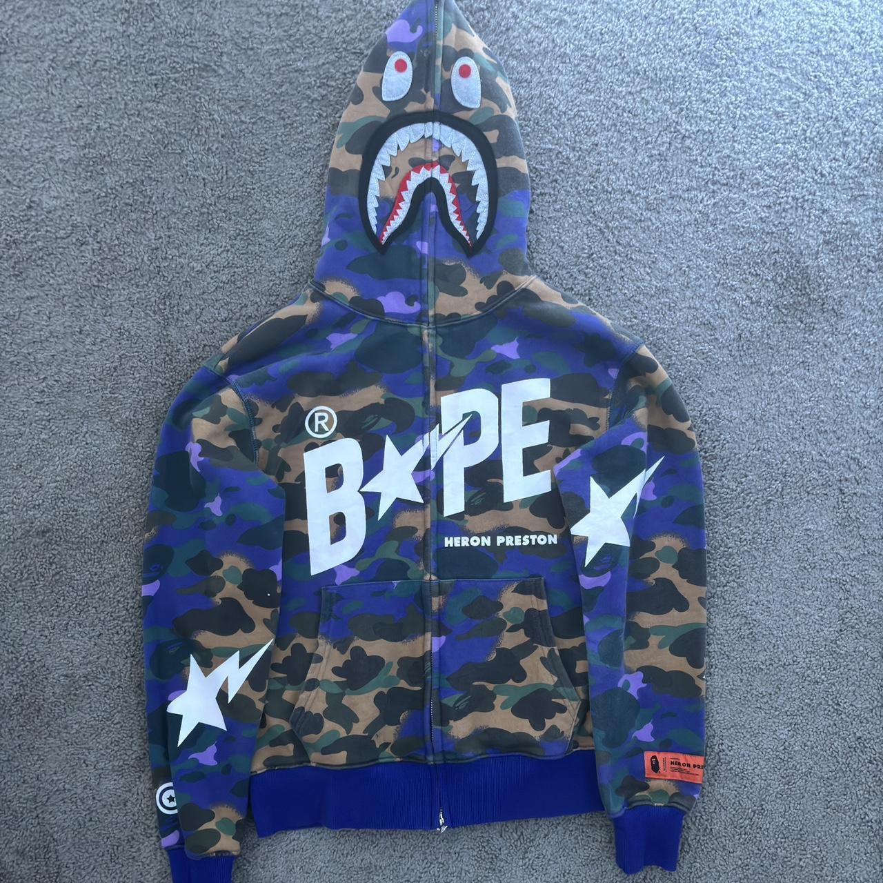 BAPE x Heron Preston camo full zip hoodie RARE | Depop BAPE x Heron Preston camo full zip hoodie RARE | Depop
