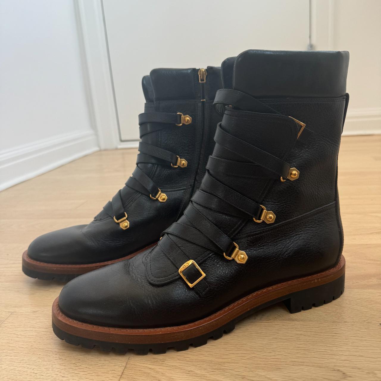 Christian Dior Black Leather Wildior Ankle