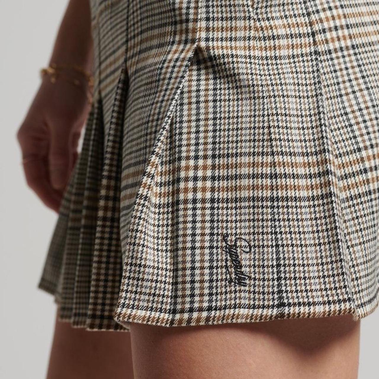 Superdry vintage tweed pleat mini skirt Never worn... - Depop