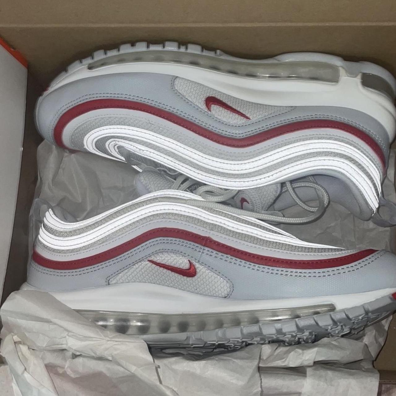 Nike Air Max 97 White Pure Platinum University Red