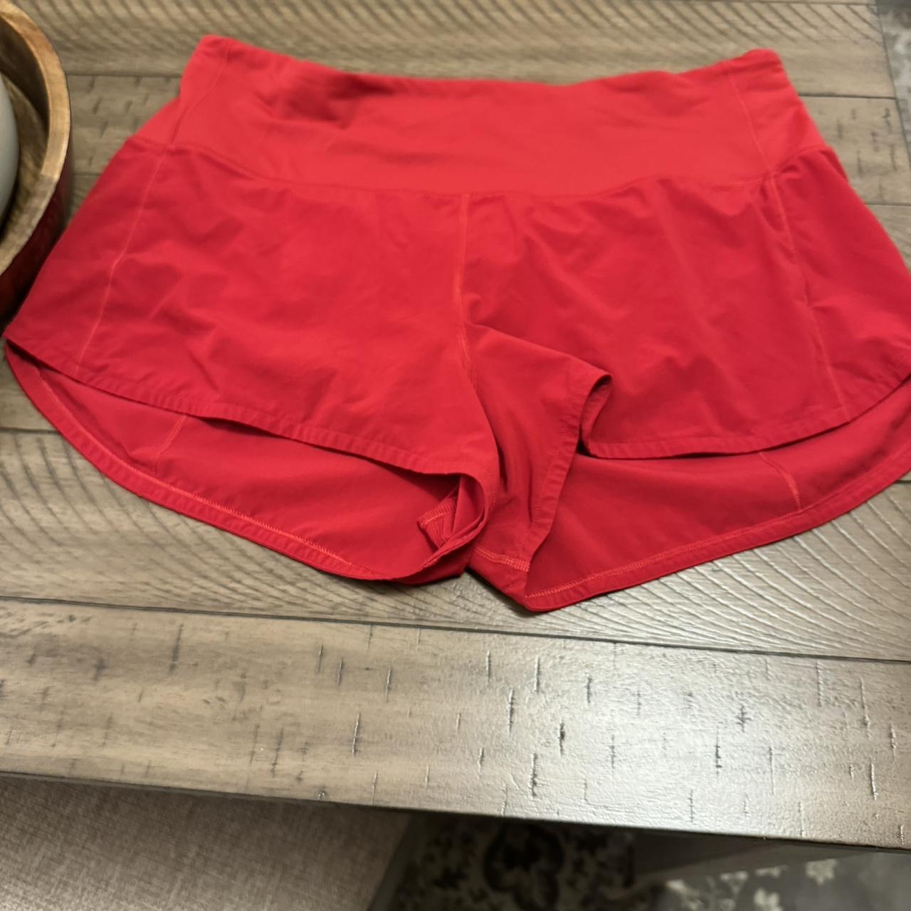 Red lulu shorts online