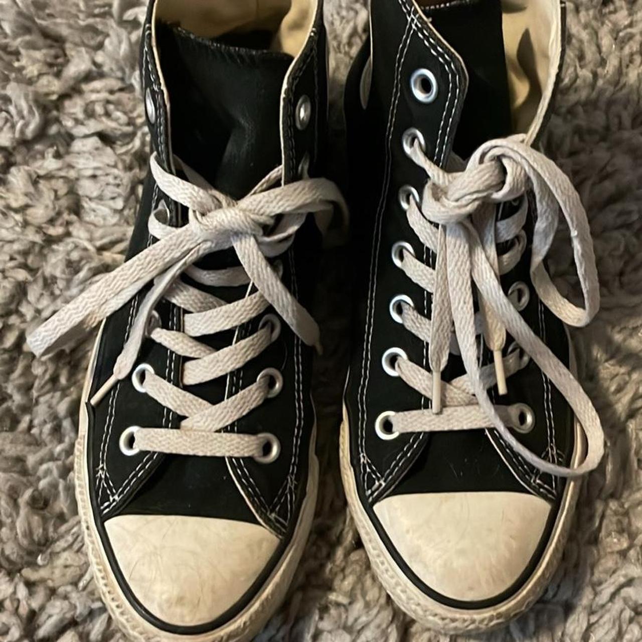 Black converse trainers size 6 best sale