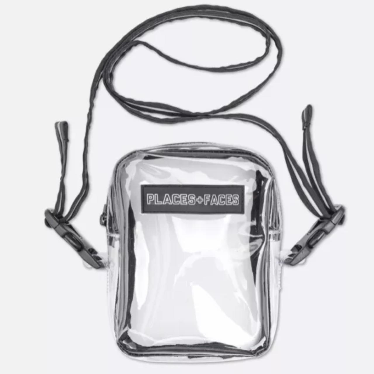 Places Faces Black PVC Clear Shoulder Bag. Depop