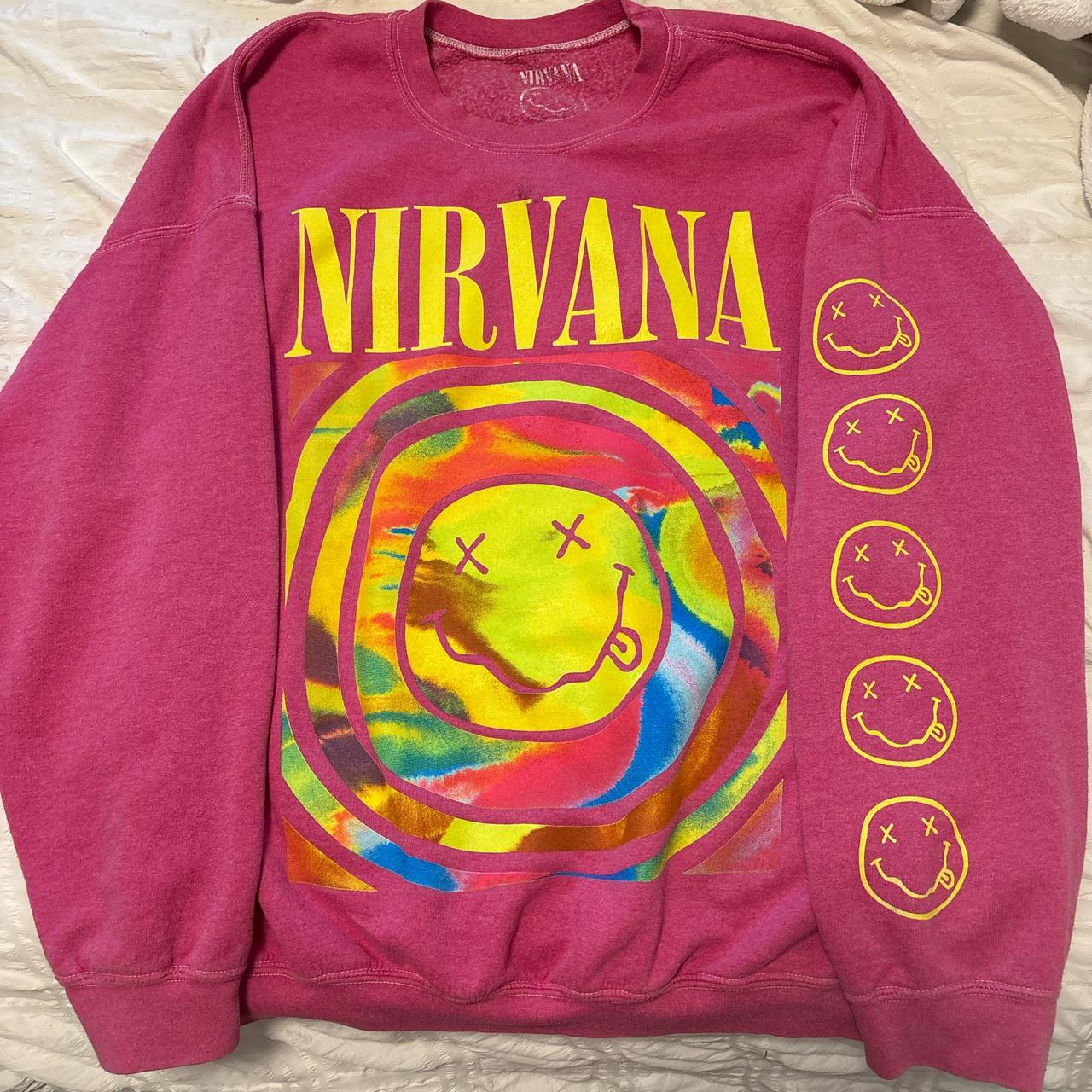 NEW! SOLD OUT! S/M Urban Outfitters Nirvana pink cheapest sweatshirt