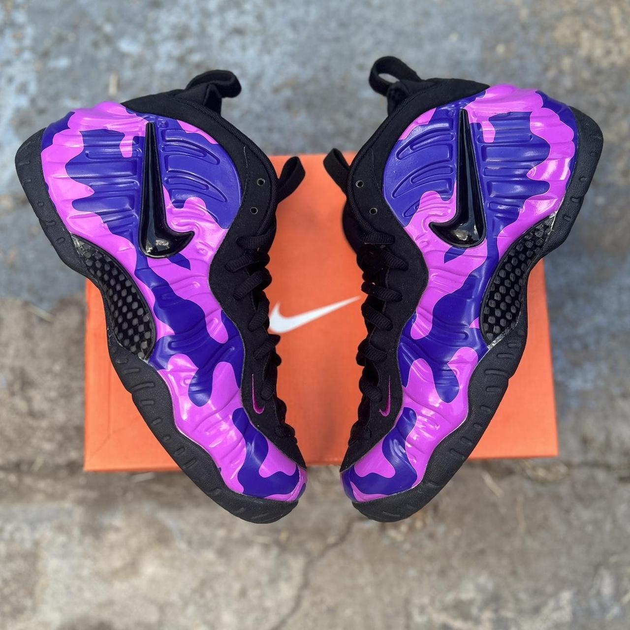 Black and purple foamposites best sale