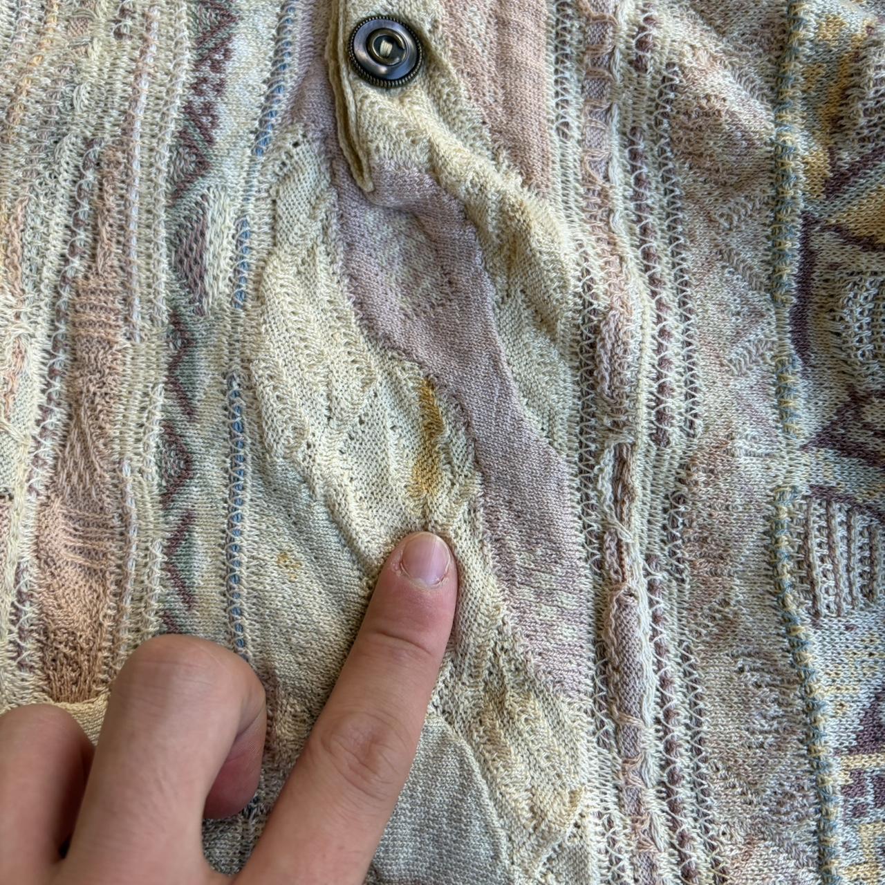 Coogi Men's Sweater - Cream/Multi - M – cream/pas… - image 2