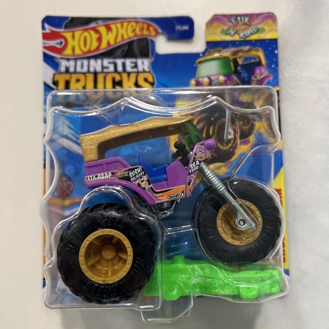 Hot Wheels 1 64 Diecast Monster Trucks Purple Tuk N. Depop