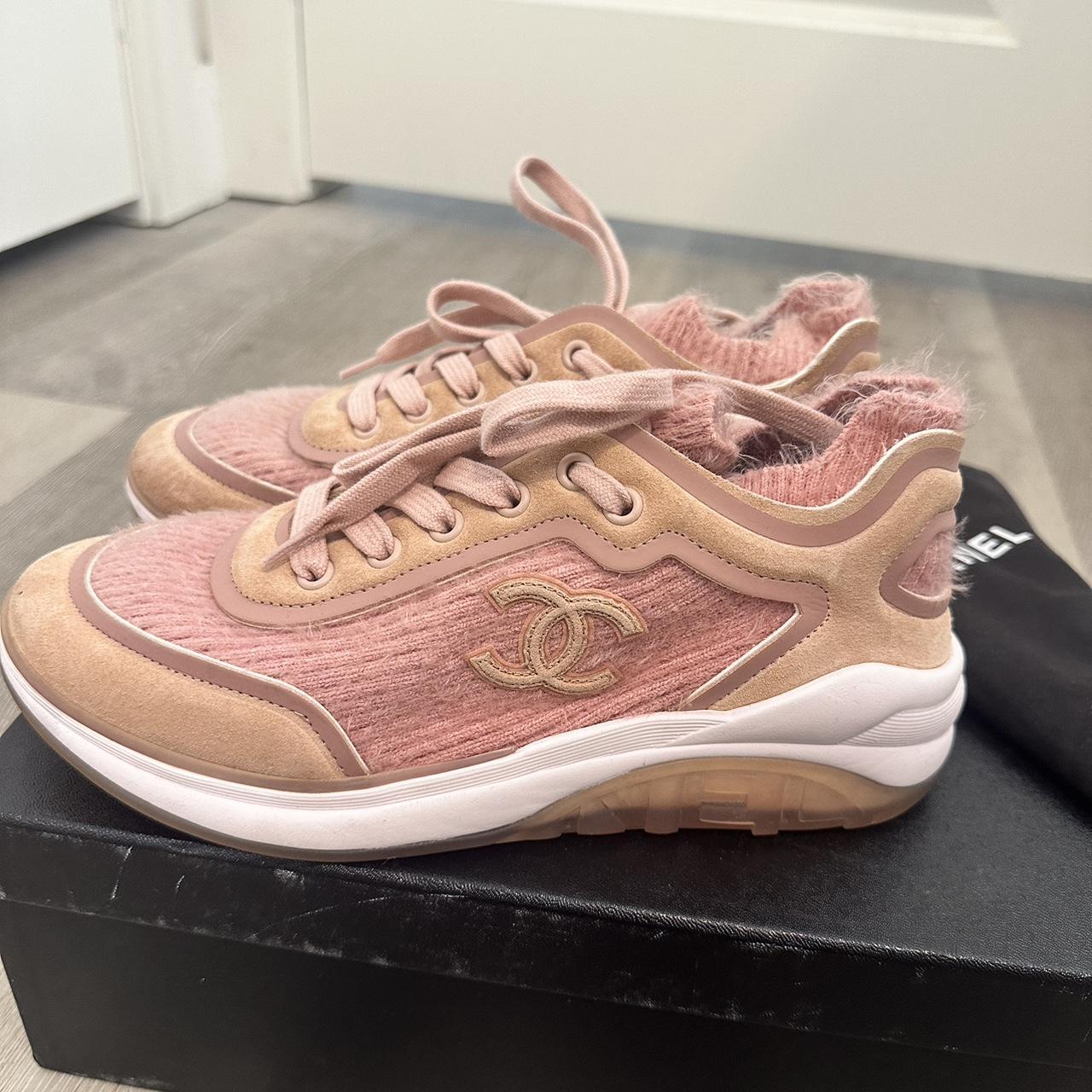 Chanel trainers womens pink deals