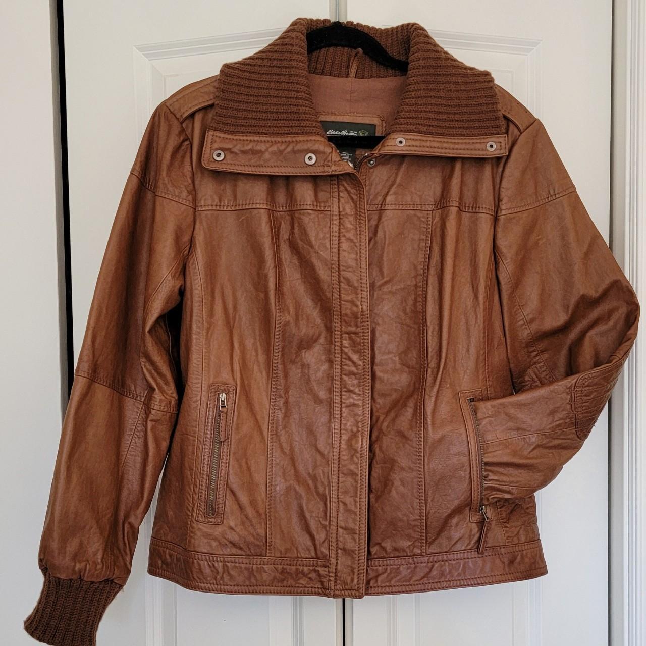 Eddie bauer lambskin leather jacket hotsell