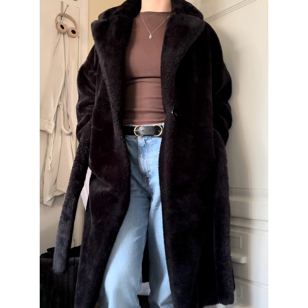 Fur Coat Zara Long Coat Women's ZARA TRF Faux Fur Lined