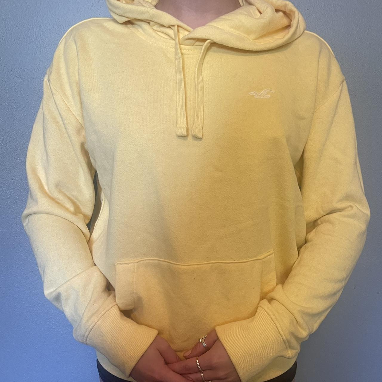 💛Baby yellow hoodie w/pullstrings💛 Depop