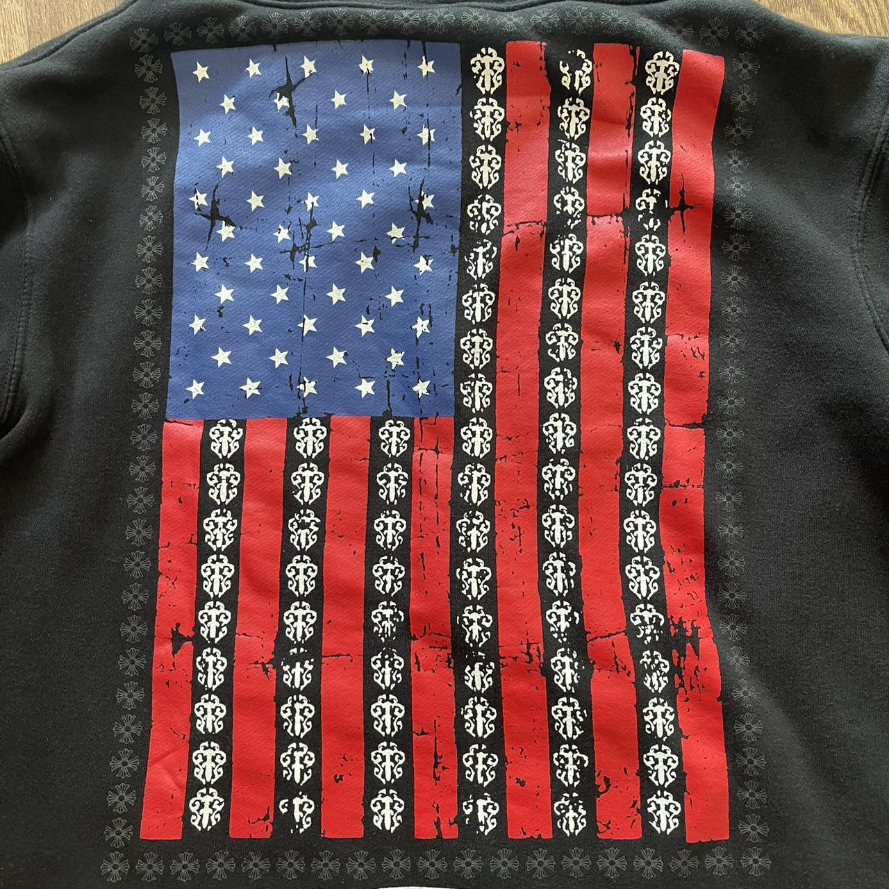 Chrome hearts American flag zip up hoodie. Gifted | Depop