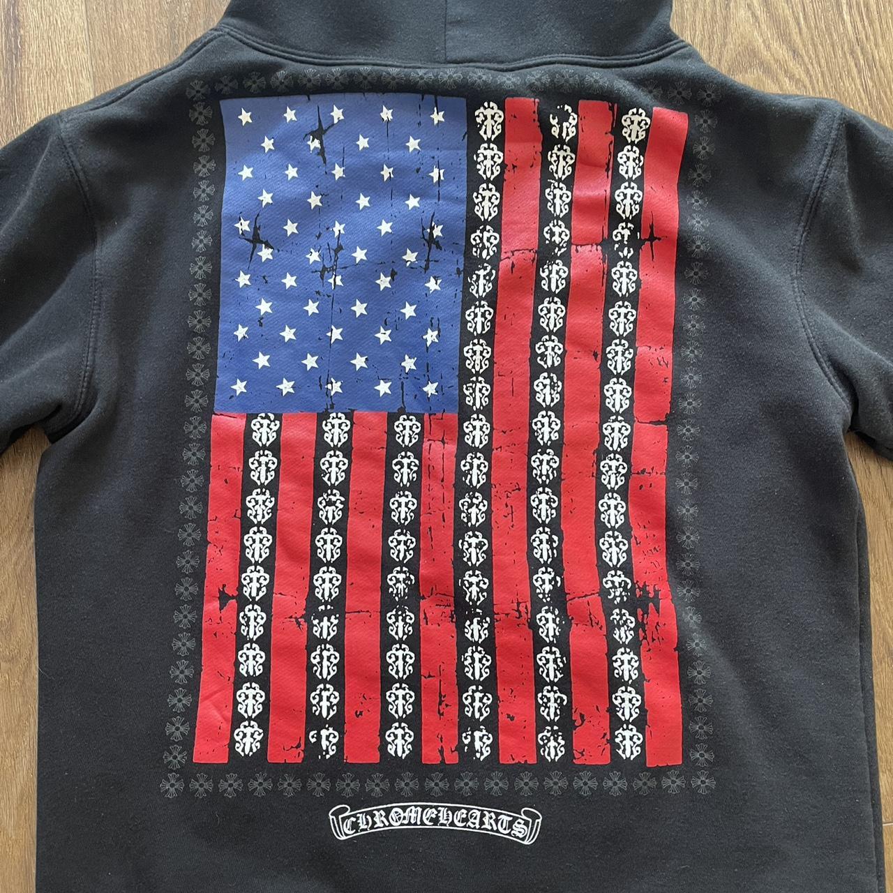 Chrome hearts American flag zip up hoodie. Gifted | Depop