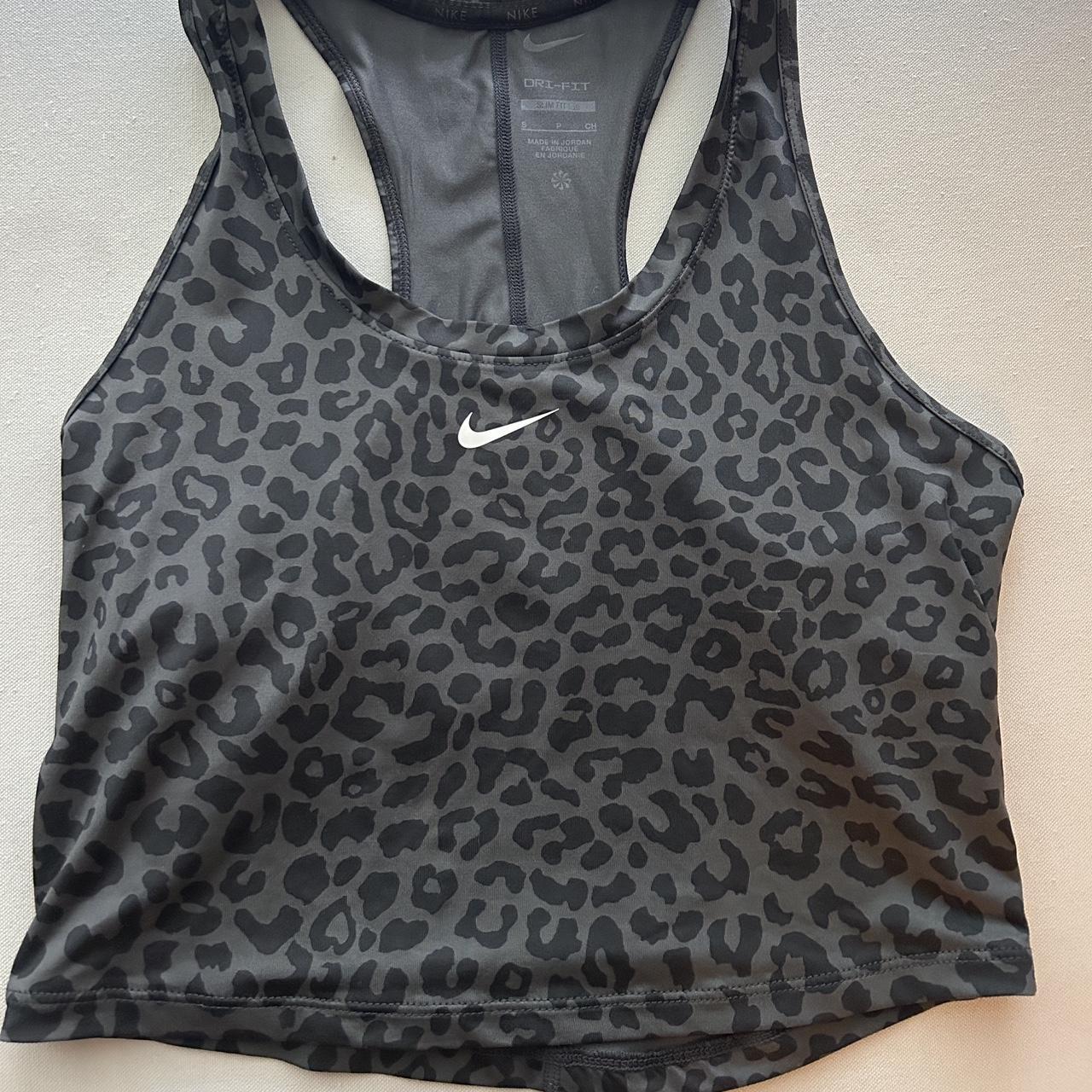 nike animal print crop top