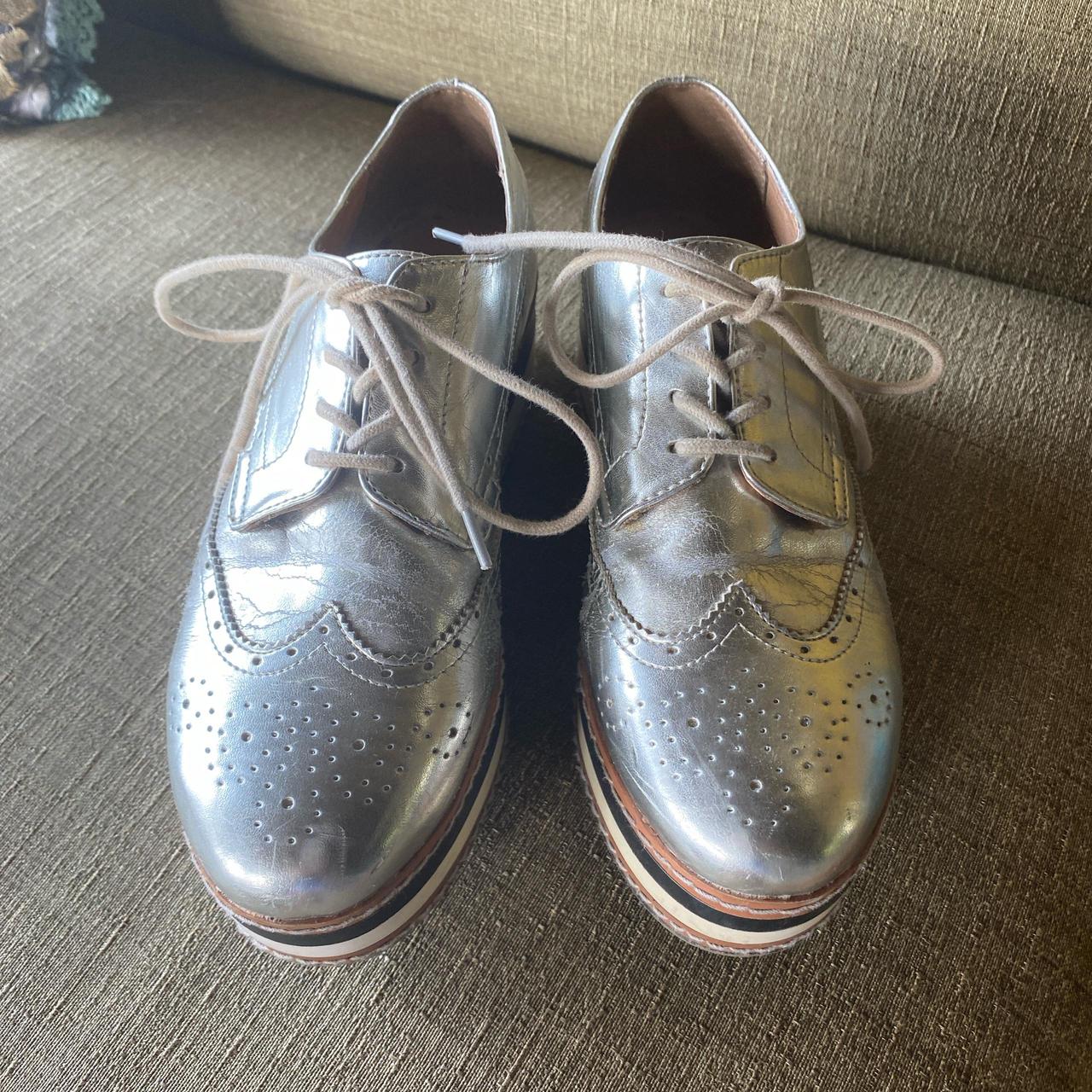 Steve madden silver oxfords on sale