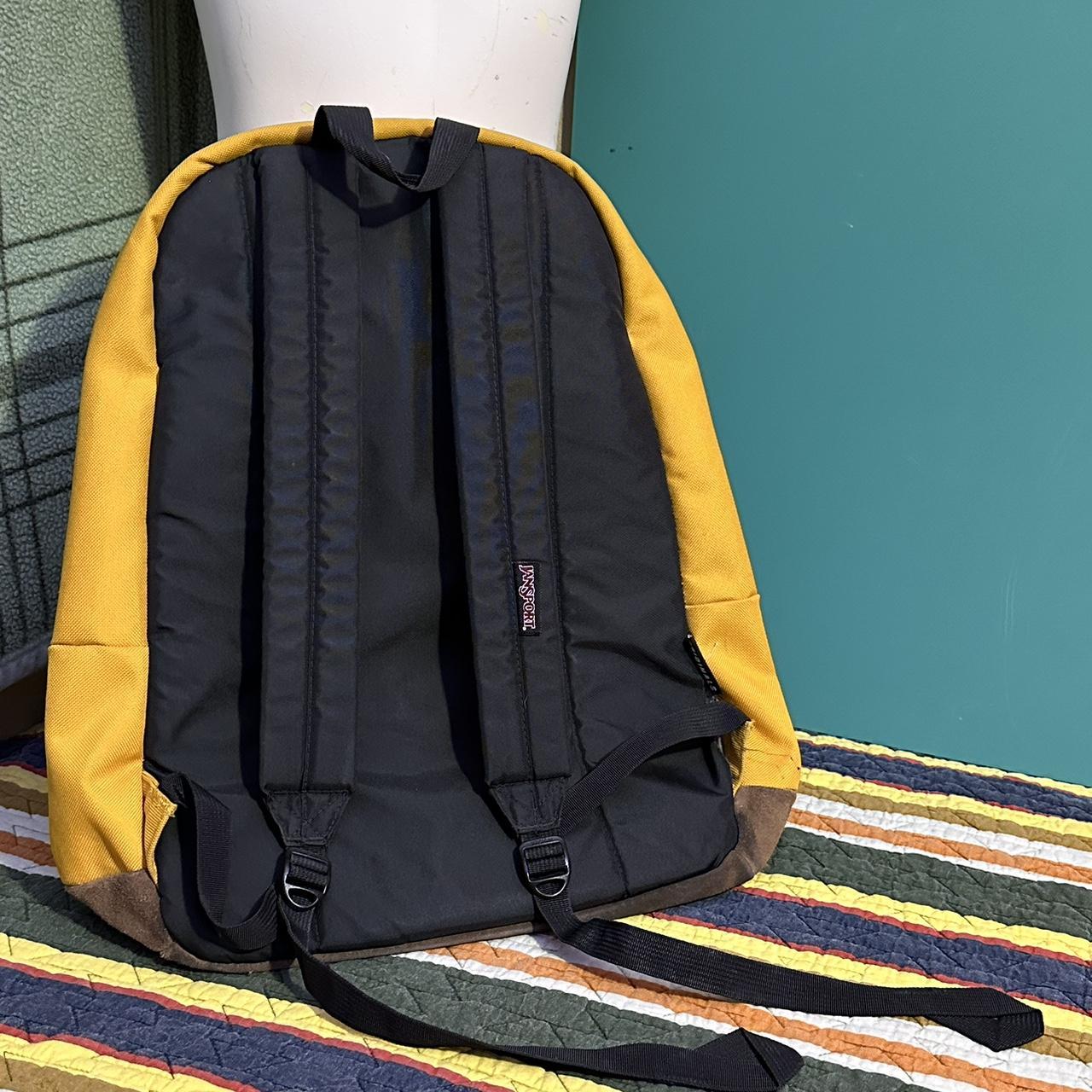 Jansport Backpack Mustard Yellow and Brown Suede