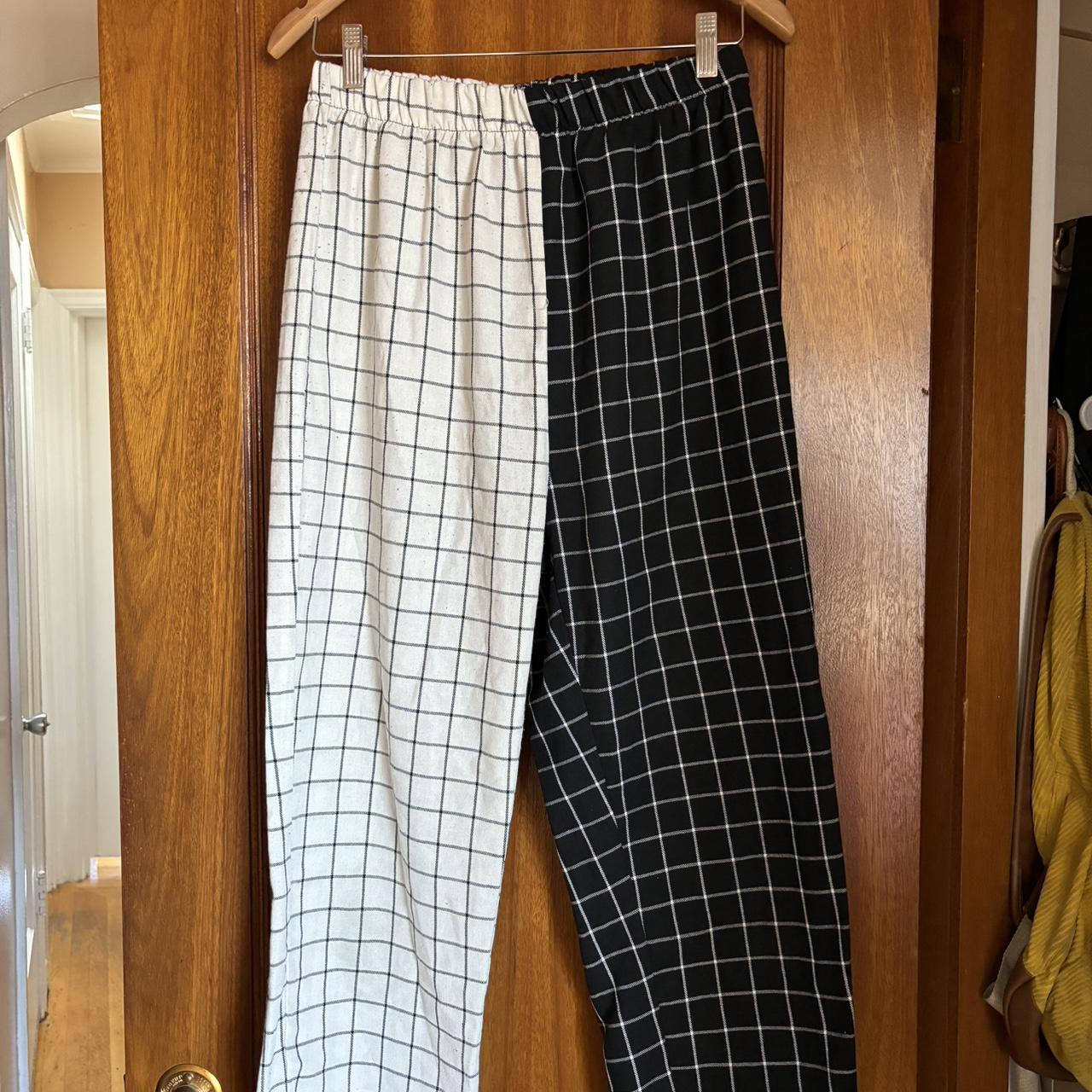 Black and white two toned pants size M. Can be worn... - Depop