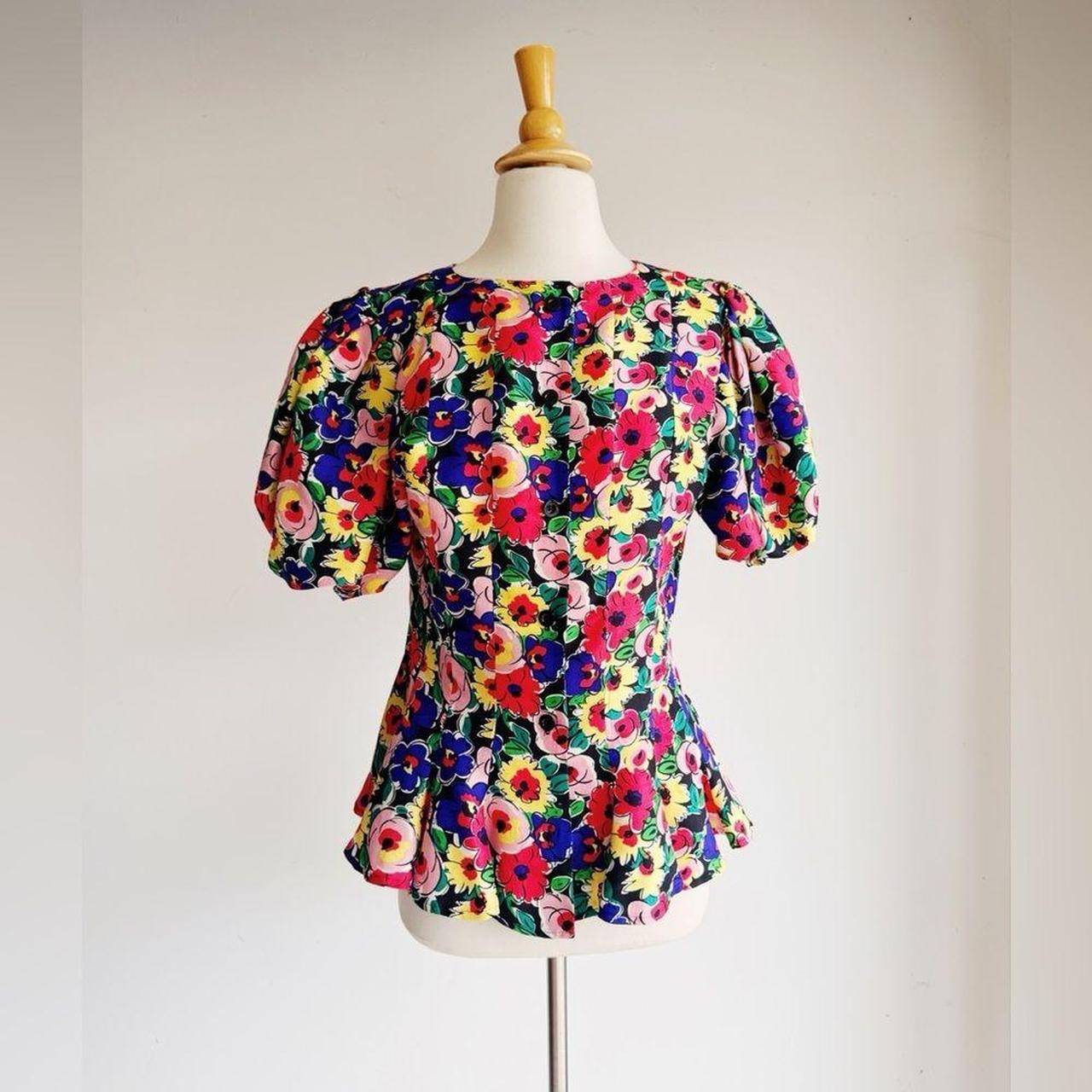 Albert Nipon Women's Blouse - Red/Pink - 8 – Vint… - image 1