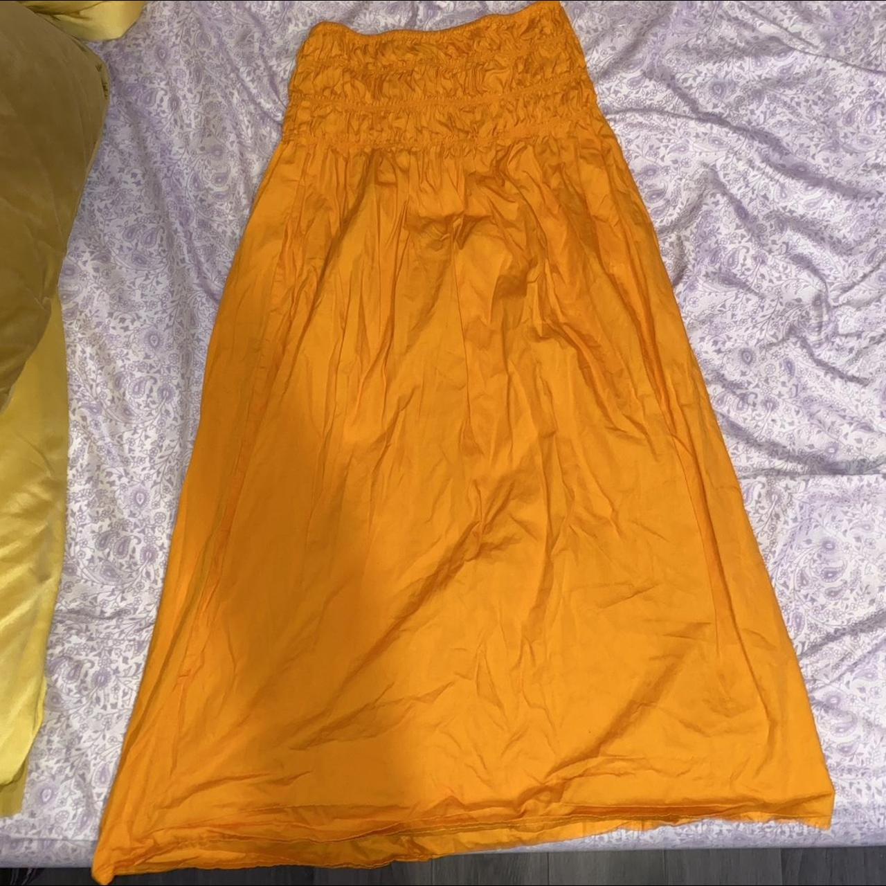 Orange Maxi Skirt Primark Worn once Size 4 but is. Depop