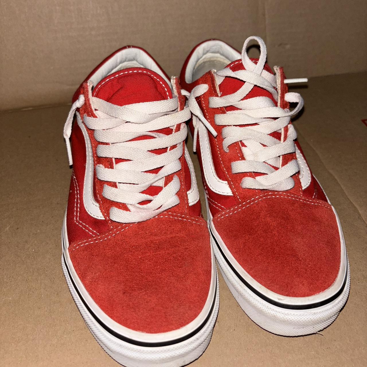 Vans Old Skool Skate shoe- Racing Red Size Depop