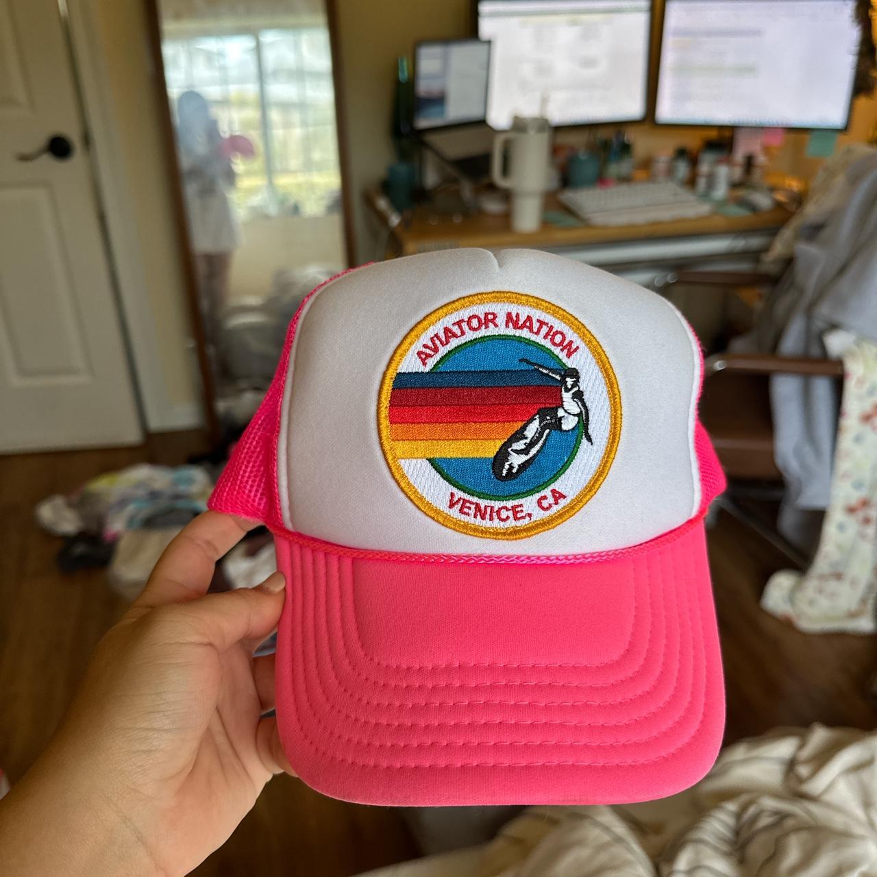 Corduroy Aviator Nation Logo Hat Hot Pink Aviator Nation Logo