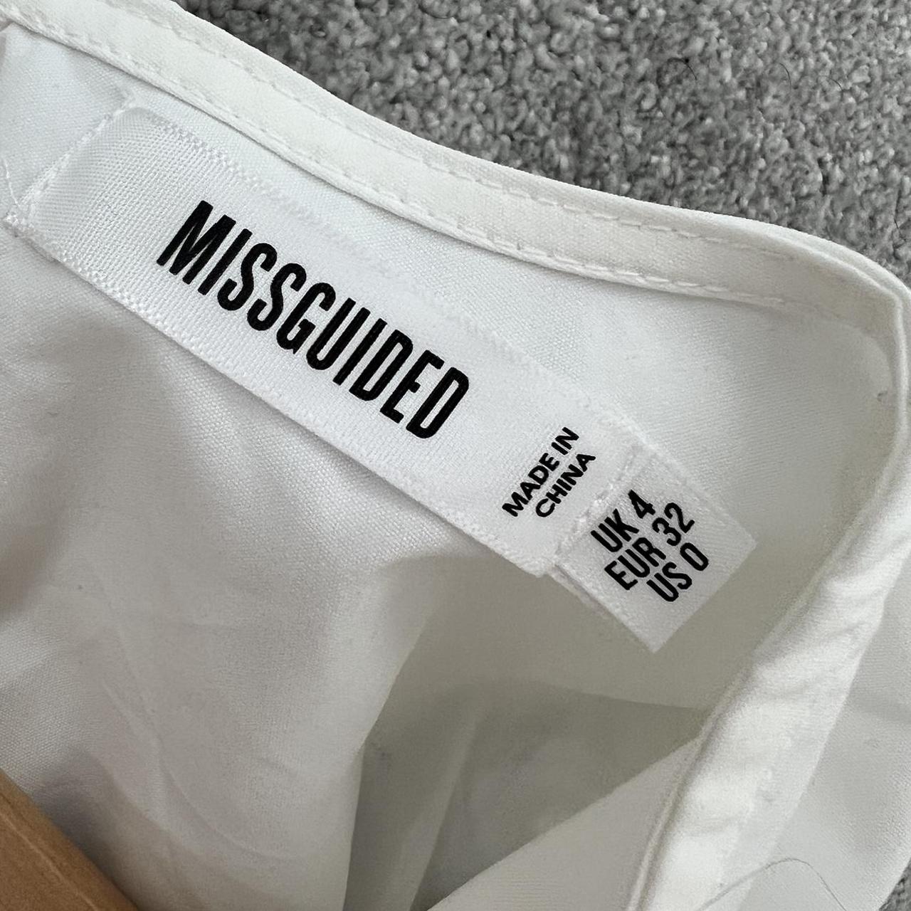 Missguided white poplin mini dress. Size 4 worn once... - Depop