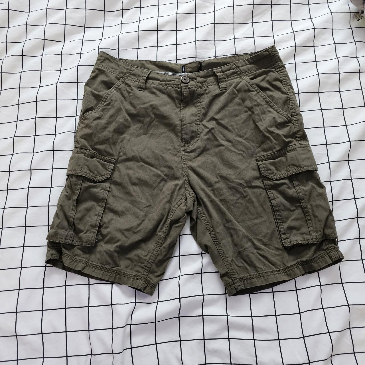 Men's Green and Khaki Shorts | Depop