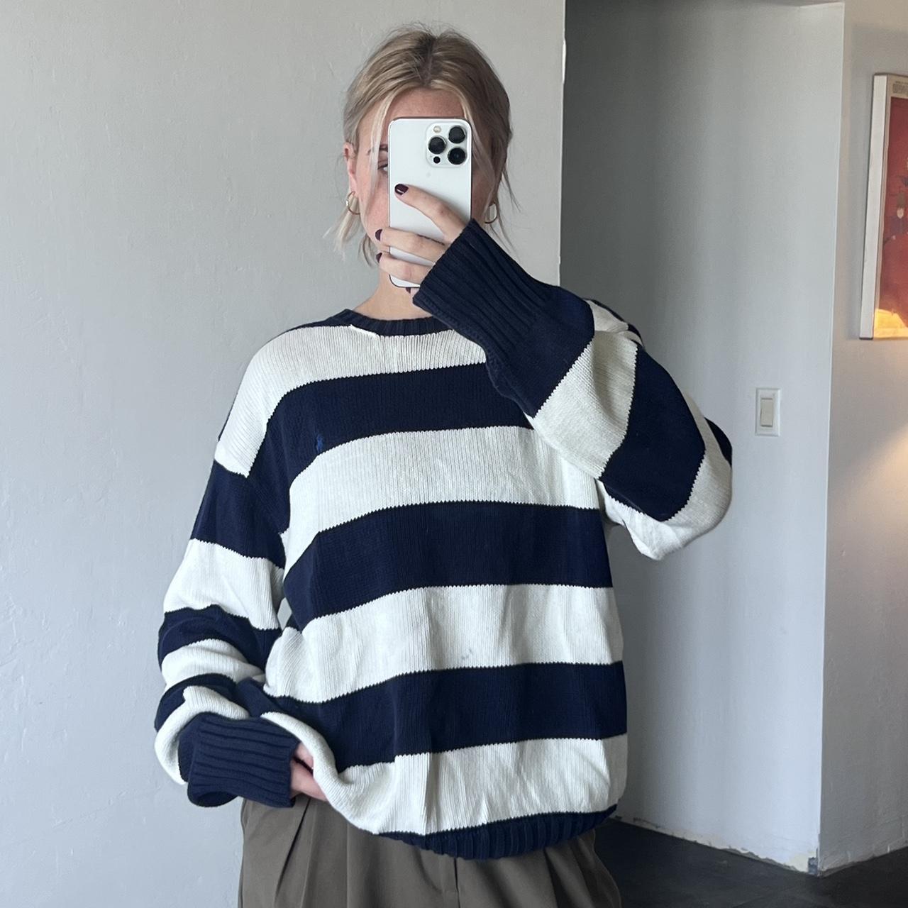 Vintage Polo Ralph Lauren Striped Sweater Small Depop