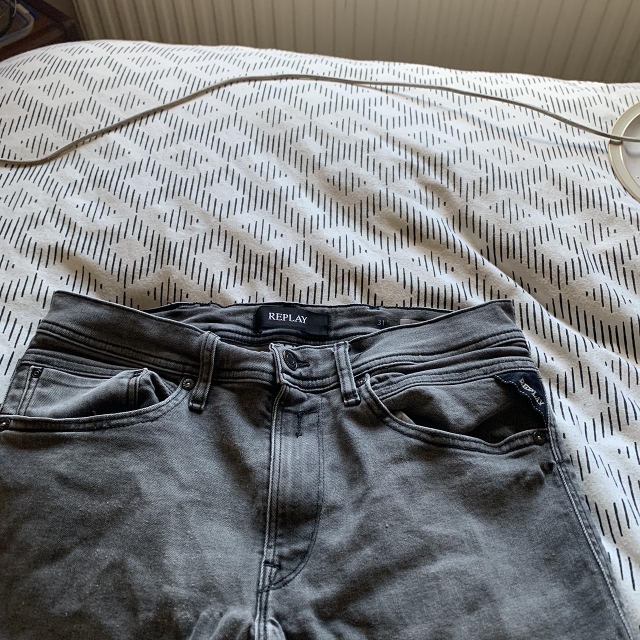 Men’s grey replay jondrill jeans worn a few