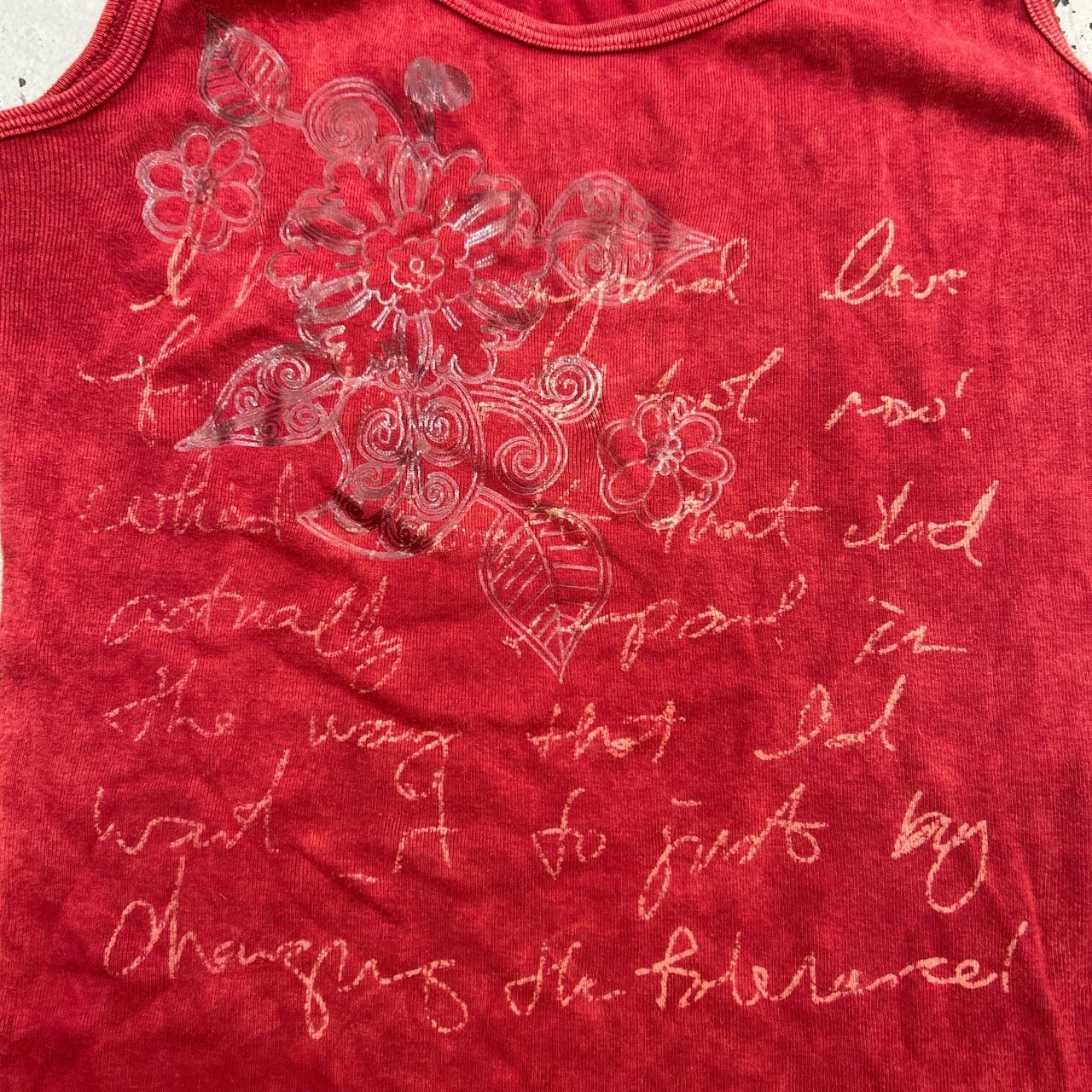 Apt. 9 Women's Tank top - Red/Cream - M – Vintage… - image 2