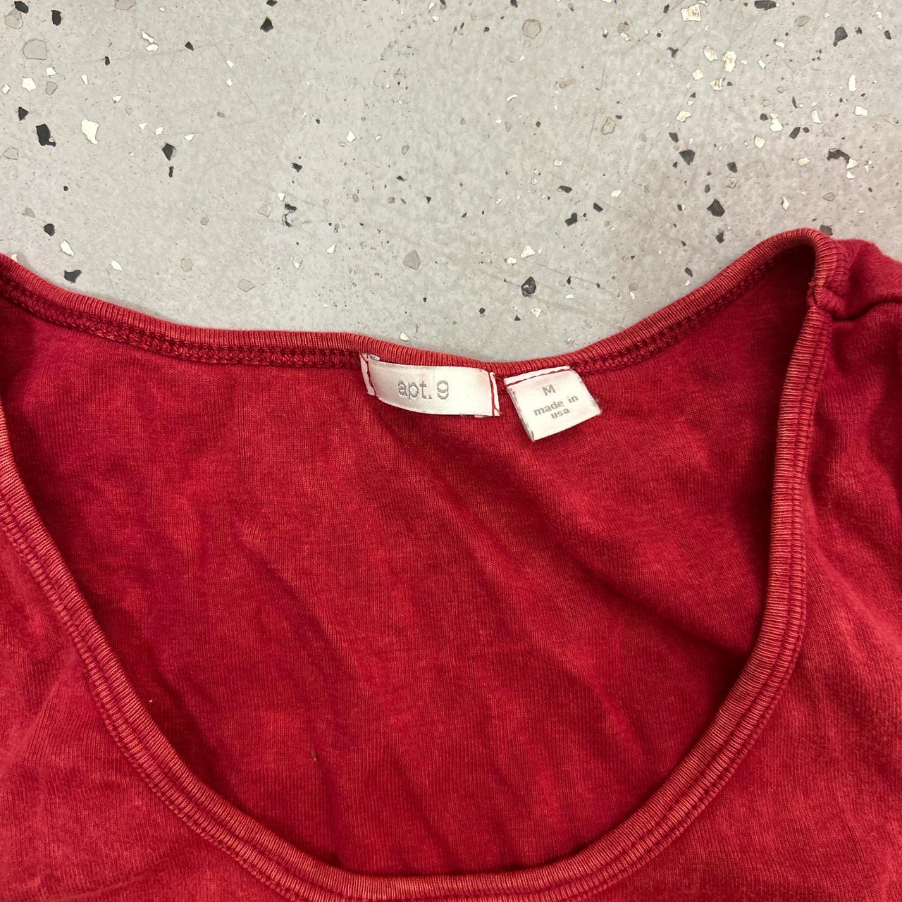 Apt. 9 Women's Tank top - Red/Cream - M – Vintage… - image 3