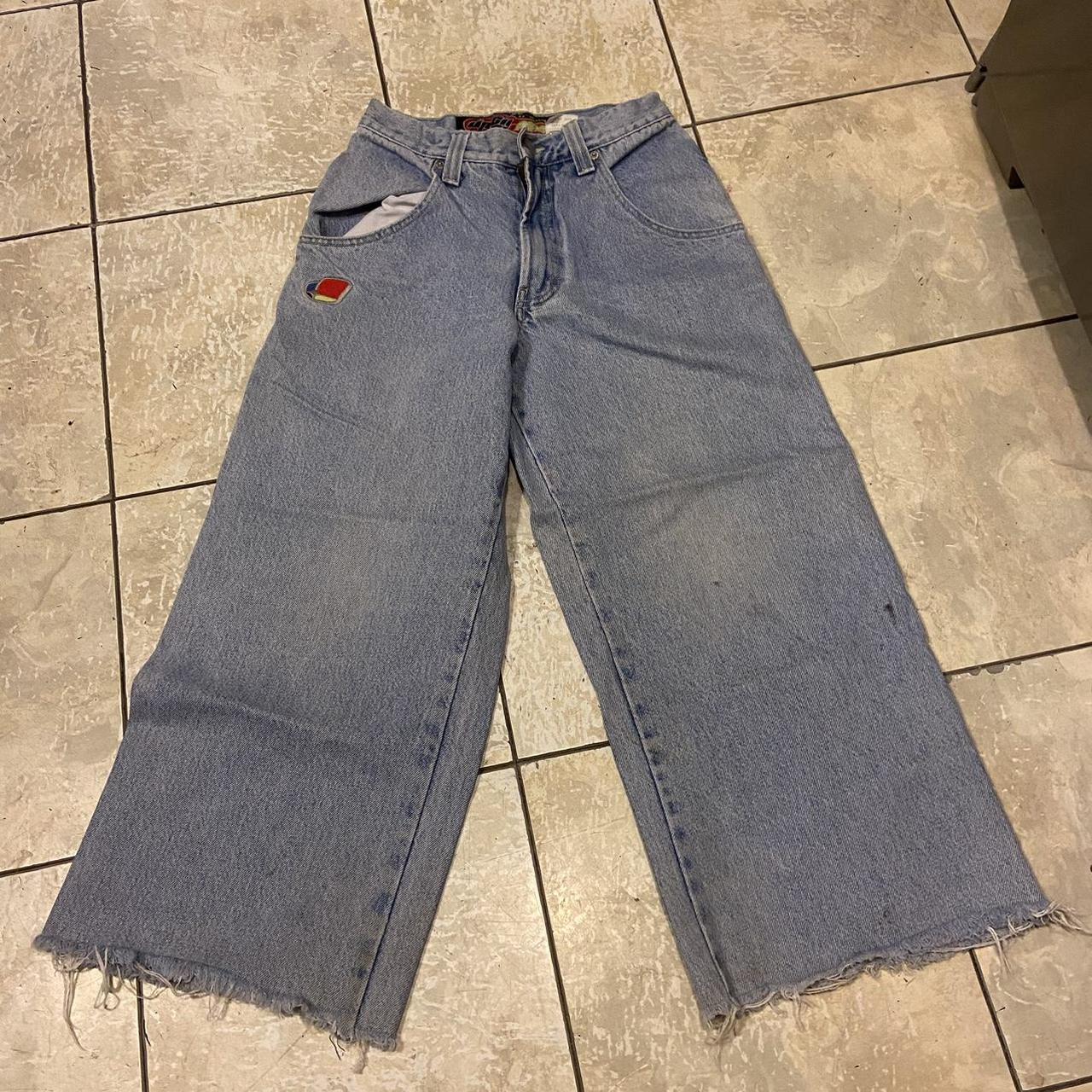 90s JNCO lee pipes, 23 inch leg opening, embroidery