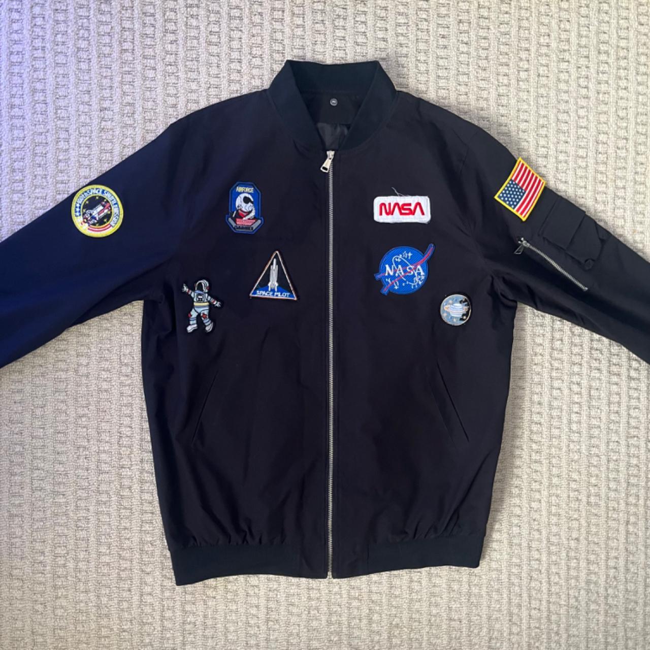 Men s XL Vintage NASA Bomber Jacket Black w Depop