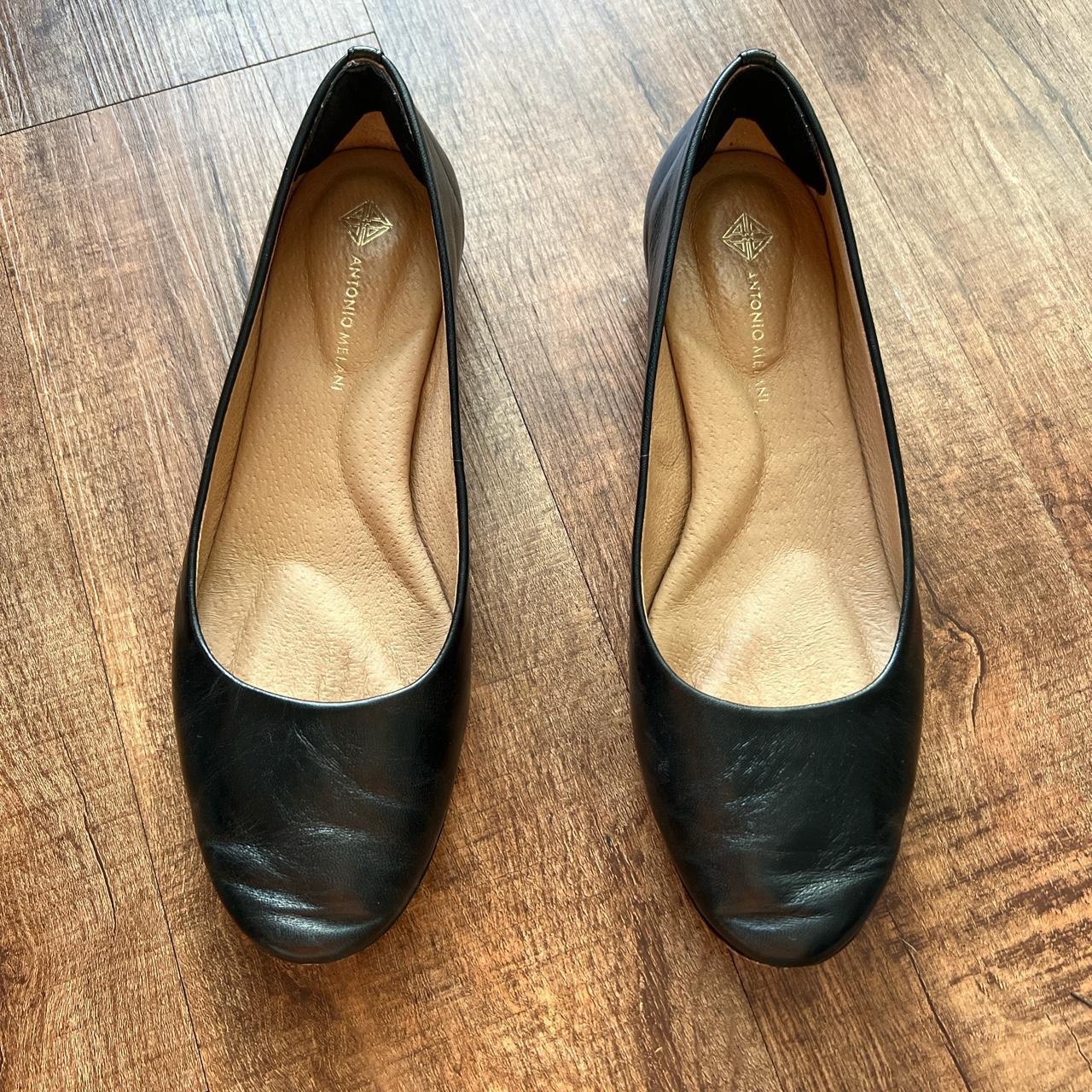 Antonio Melani Women's Black Ballet-shoes | Depop