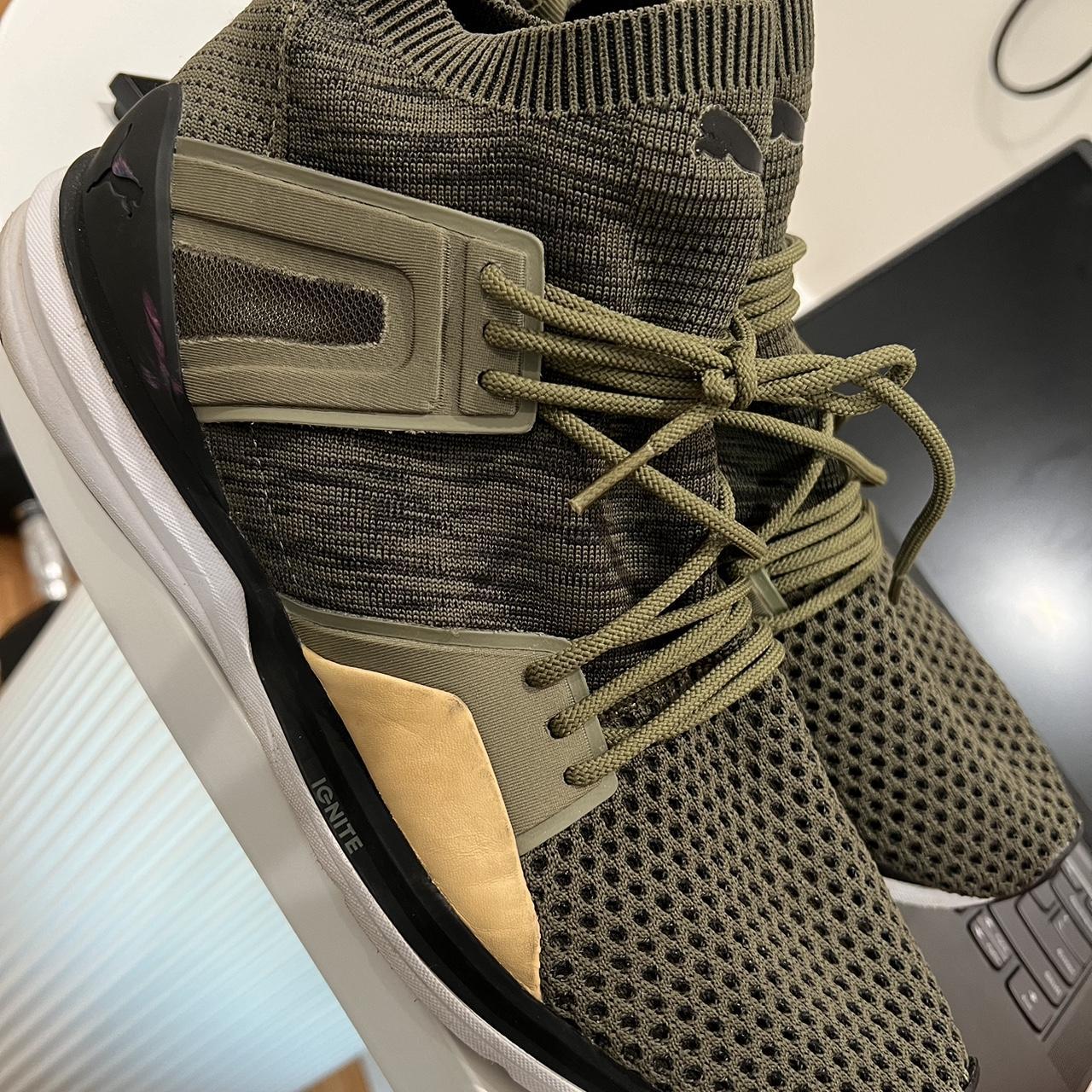 Puma Ignite Sneakers. Olive Green. Good condition. Depop