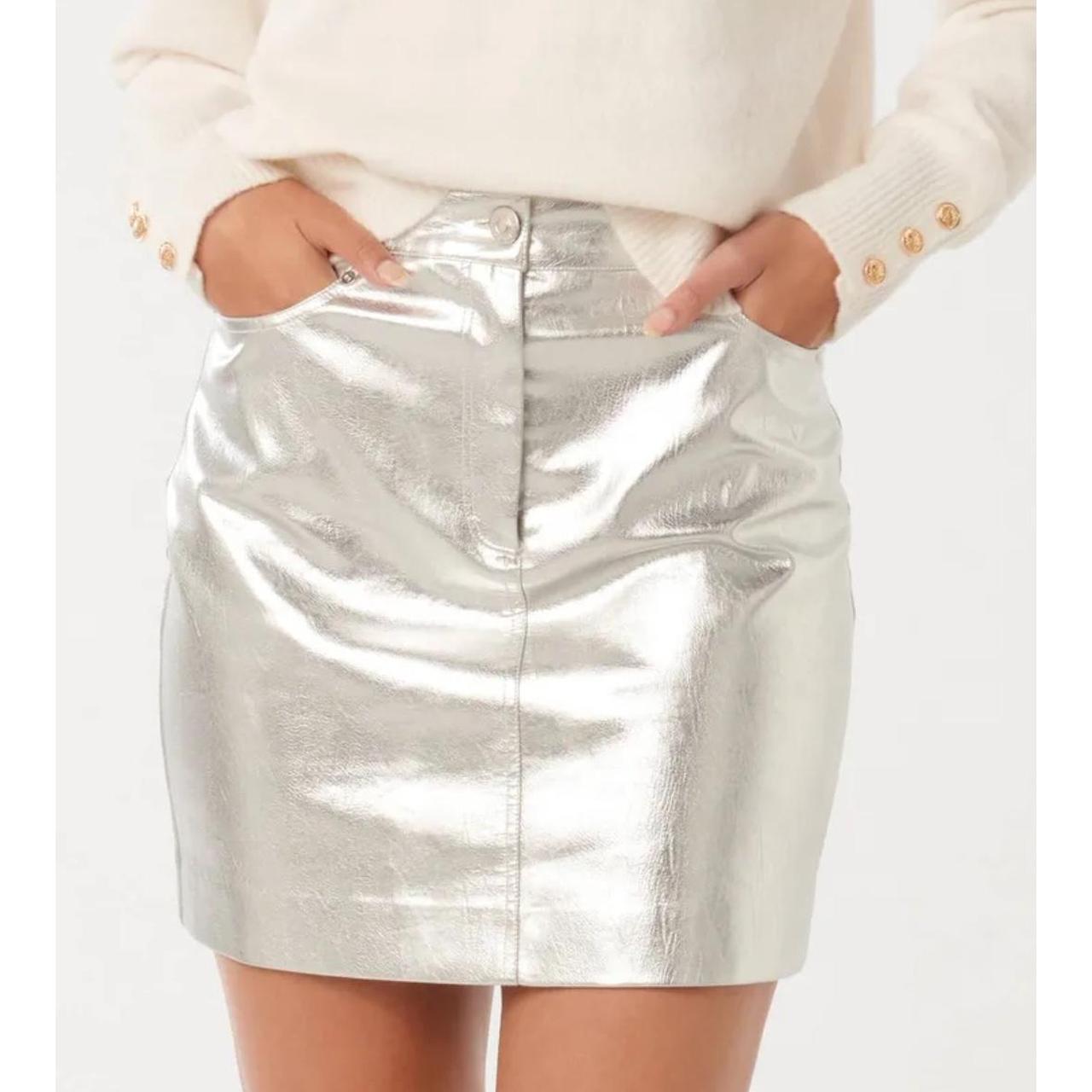 Forever New Ashlyn Vegan Leather Metallic Depop