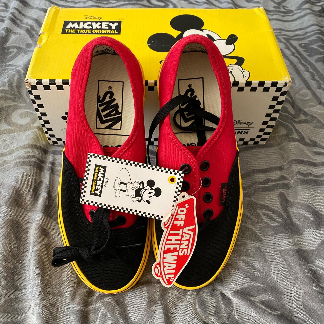 Black and red mickey mouse vans best sale