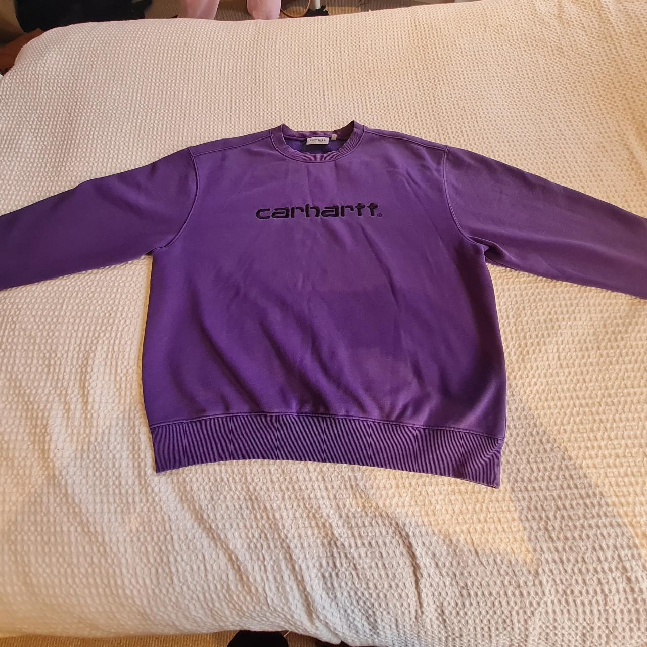 X Large Purple Carhartt jumper. Great condition. Depop