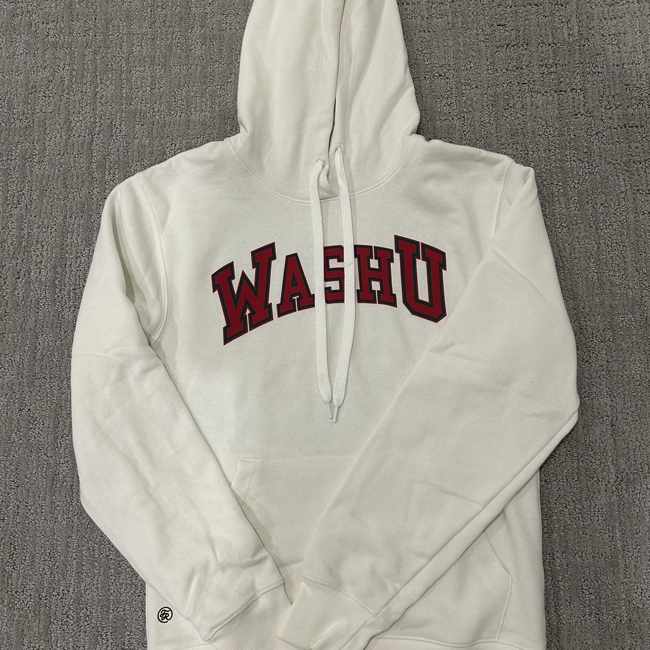 White and red Washu hoodie. Official merch and never. Depop