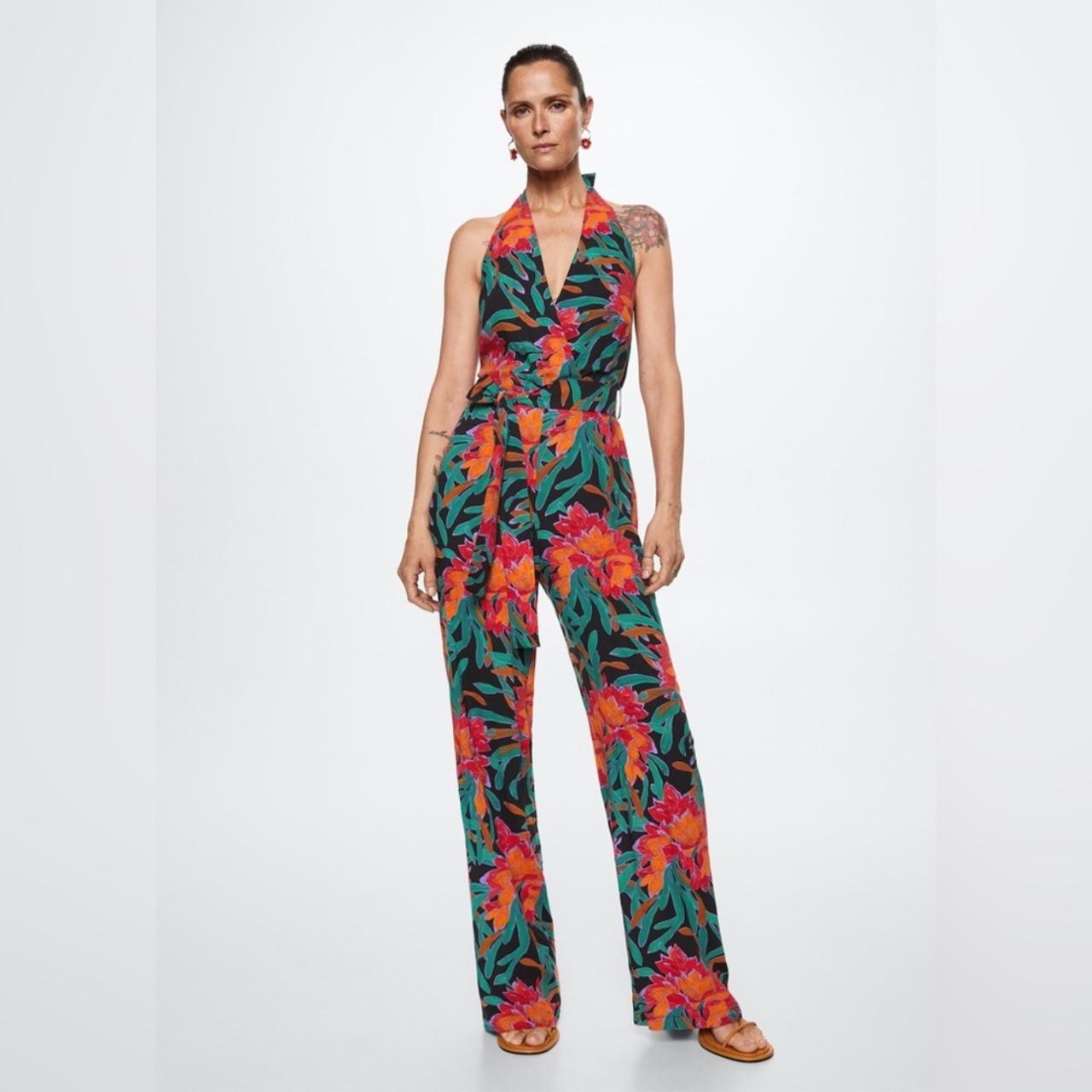 Mango Women's Palazzo Jumpsuit Multi/Red S – MANGO FLORAL