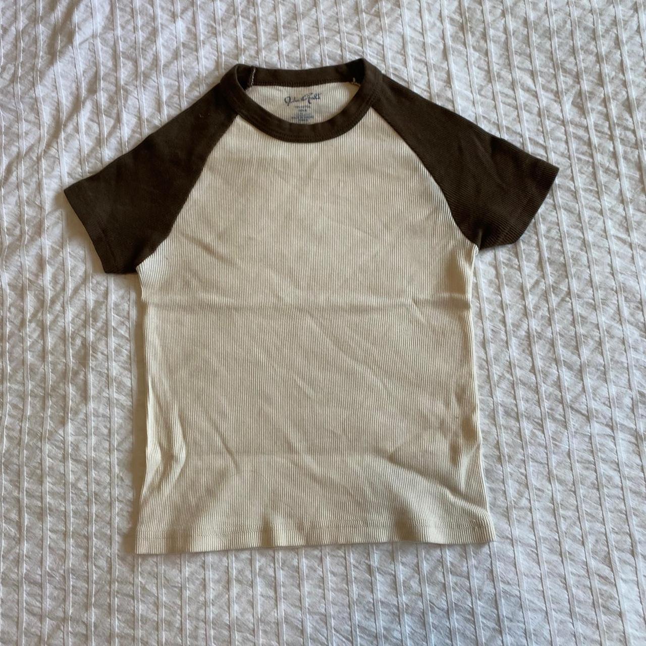 Brandy Melville Women's Crop top Brown/Cream One size – John