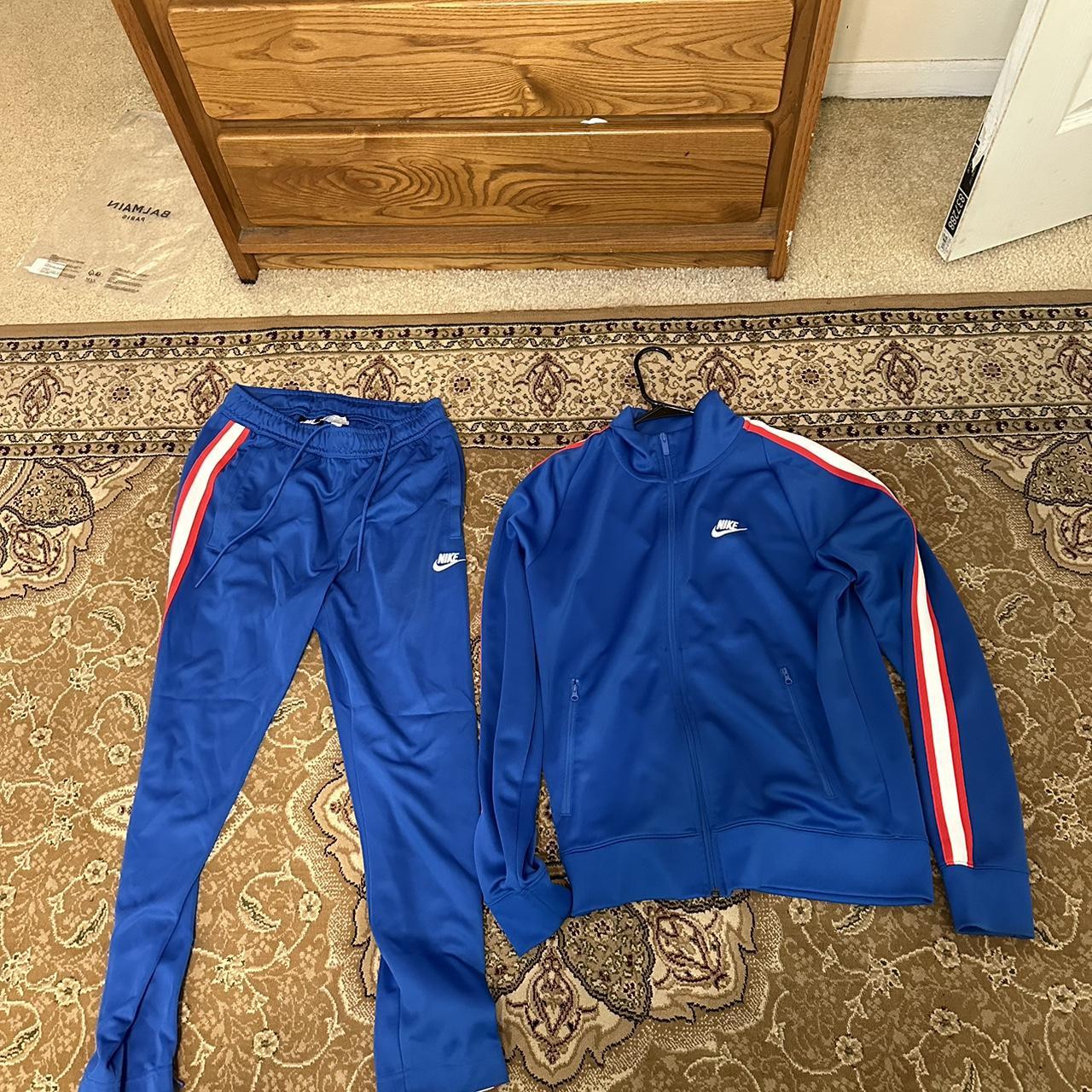 Nike tribute tracksuit blue hotsell