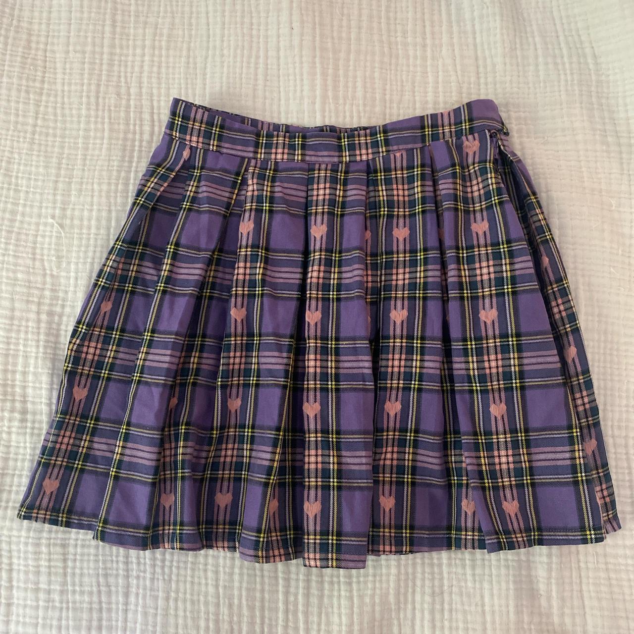 【新品未使用】Heart Pattern Purple Mini Skirt 新品未使用】Heart Pattern Purple Mini Skirt